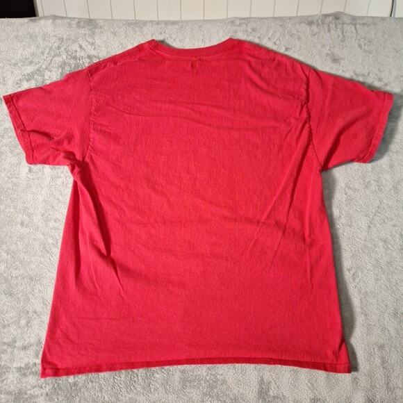 Menards Contractor Wisconsin Chain Construction T-Shirt Size XL Red Cotton - Picture 4 of 6